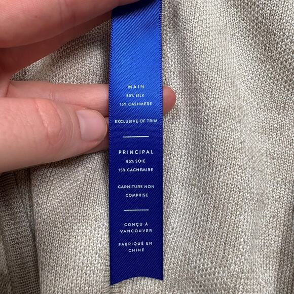 Kit and Ace Silk Cashmere Shawl Poncho Sweater OSFM Color Cream - Picture 5 of 6